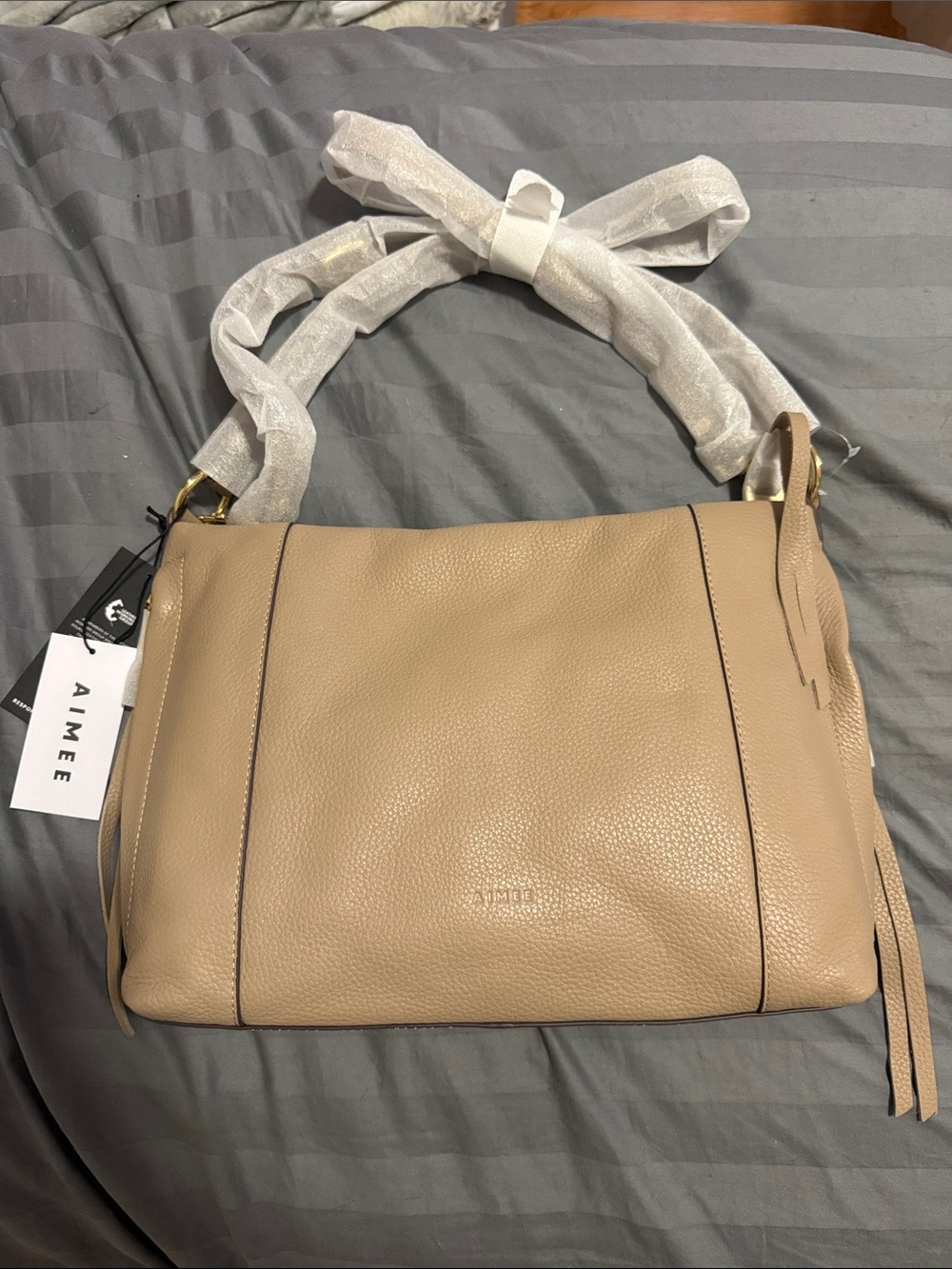 🥣Aimee Women's Leather Shoulder Bag in OAT